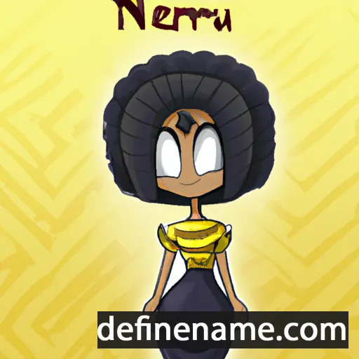 cartoon of the name Neferu