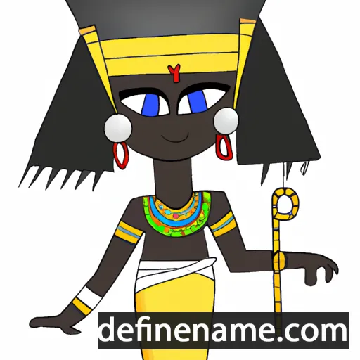 cartoon of the name Neferuptah