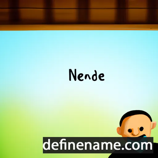 cartoon of the name Nejmeddine