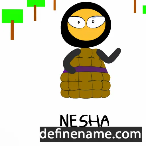 cartoon of the name Nesuha