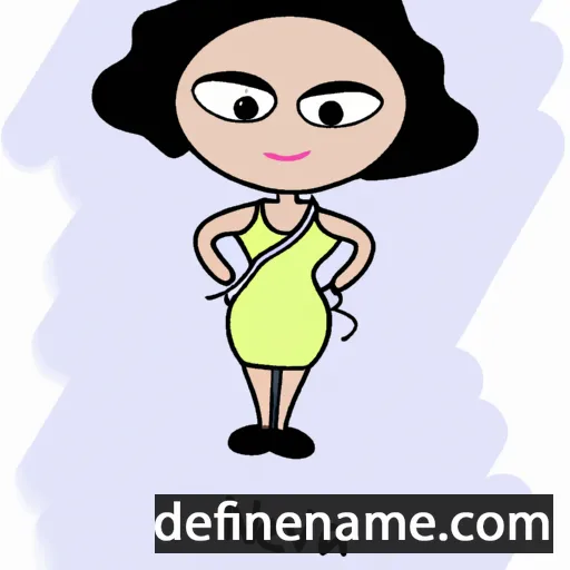 cartoon of the name Nevina