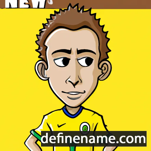 cartoon of the name Neymar