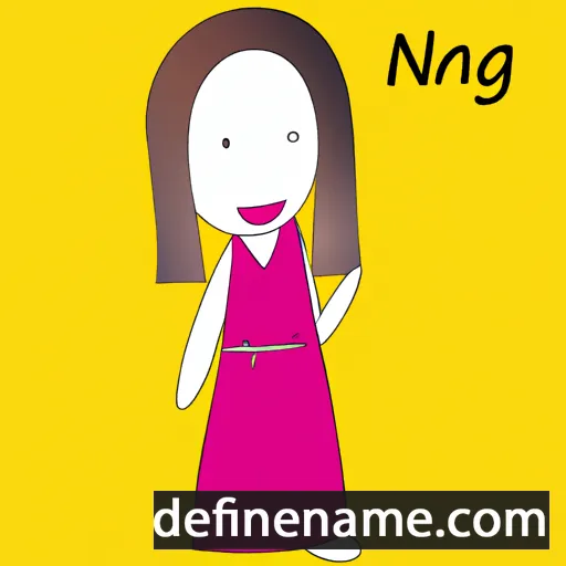 cartoon of the name Ngân