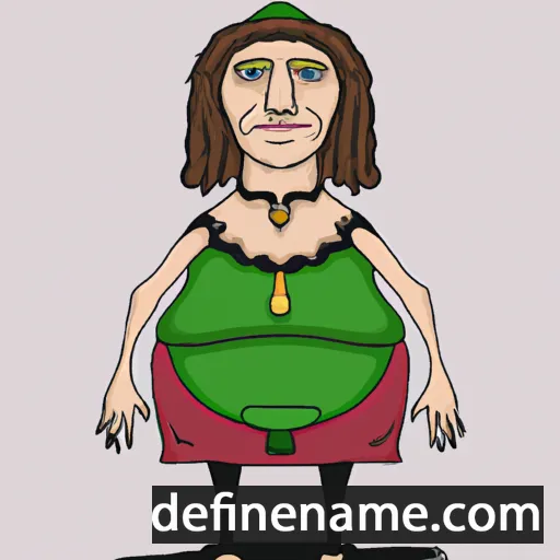 cartoon of the name Ngeshtin-ana