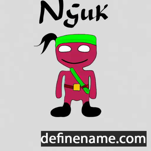 cartoon of the name Nguŏk