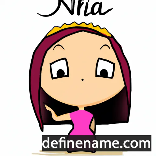 cartoon of the name Nhia