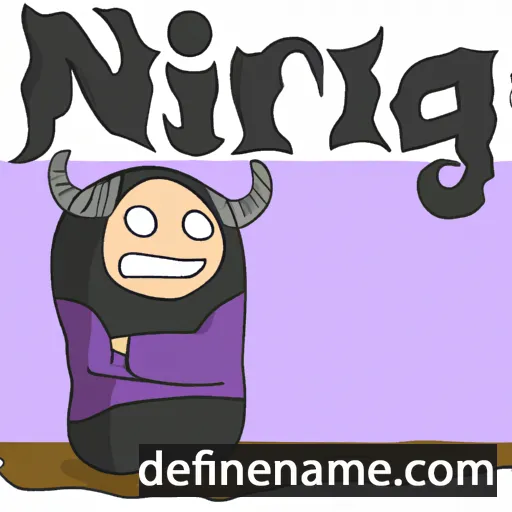 cartoon of the name Níðhǫggr