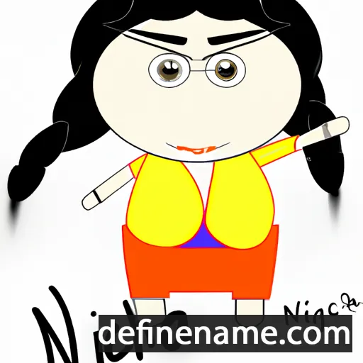 cartoon of the name Nicha