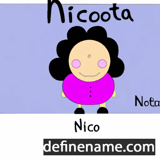 cartoon of the name Nicòleta