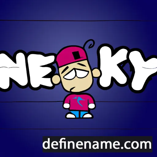 cartoon of the name Nieky