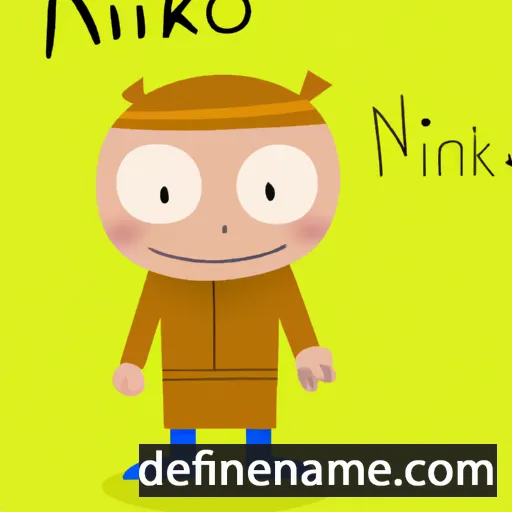 cartoon of the name Nihkko