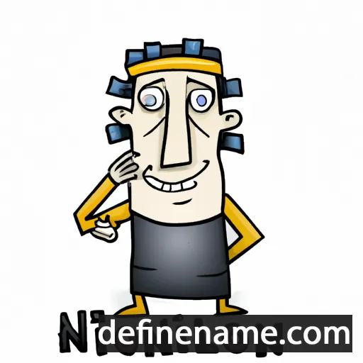 cartoon of the name Niholjon