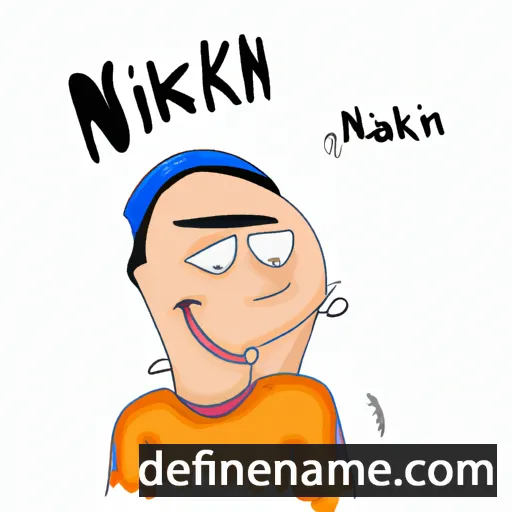 cartoon of the name Nikhanj