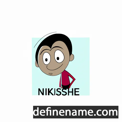 cartoon of the name Nikhilesh