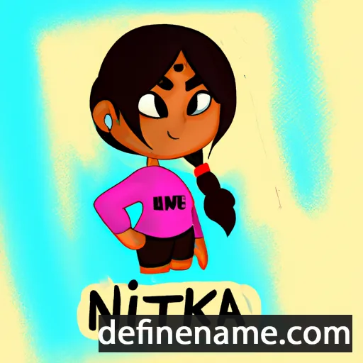 cartoon of the name Nikhita