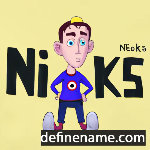 cartoon of the name Nikitas