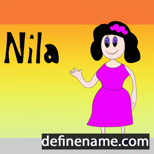 cartoon of the name Nila