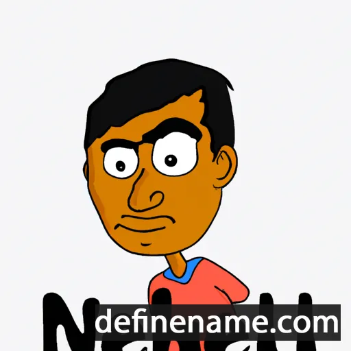 cartoon of the name Nilesh