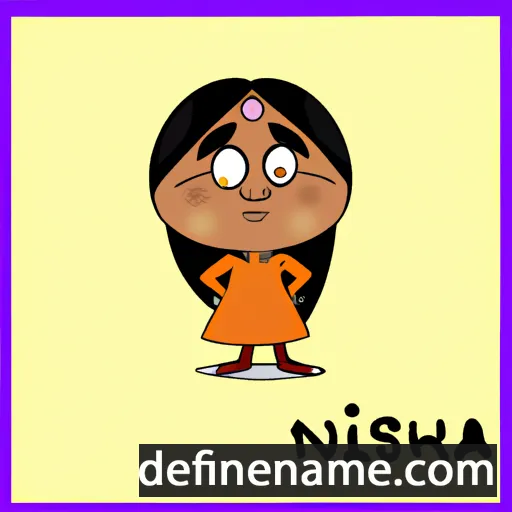 cartoon of the name Nilisha