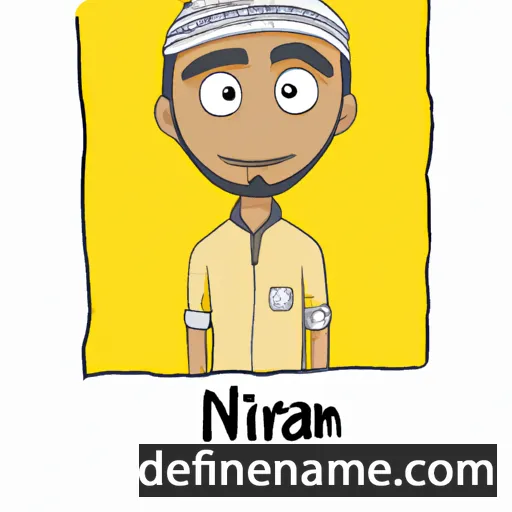 cartoon of the name Nirajan