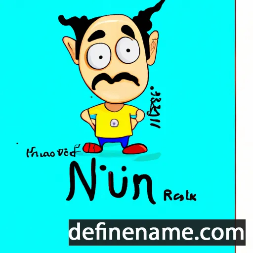 cartoon of the name Nirun