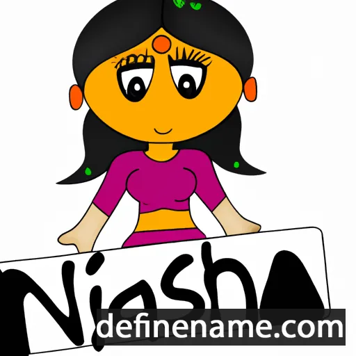 cartoon of the name Nishaa