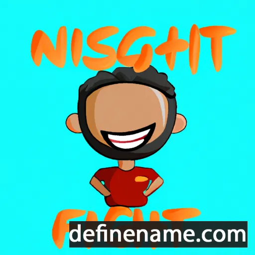 cartoon of the name Nishith