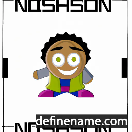 cartoon of the name Nishon