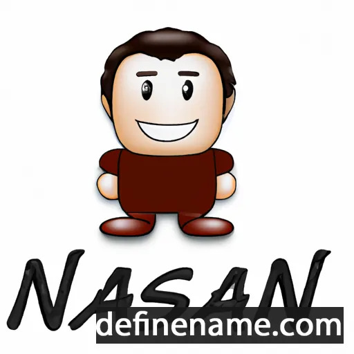 cartoon of the name Nissan