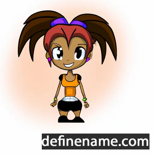 cartoon of the name Nitia