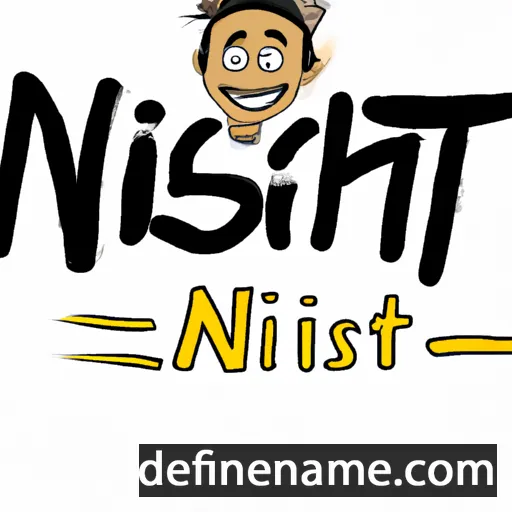 cartoon of the name Nitish