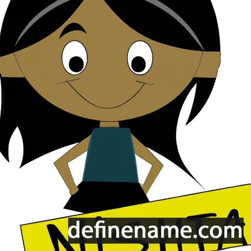 cartoon of the name Nitisha