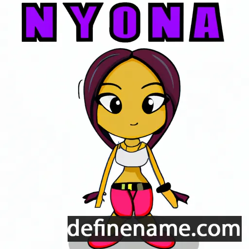 cartoon of the name Niyonna