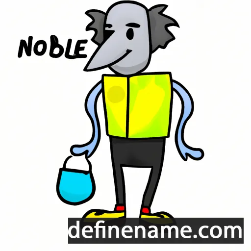 cartoon of the name Nobel