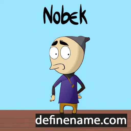 cartoon of the name Nodirbek