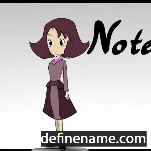 cartoon of the name Noétte