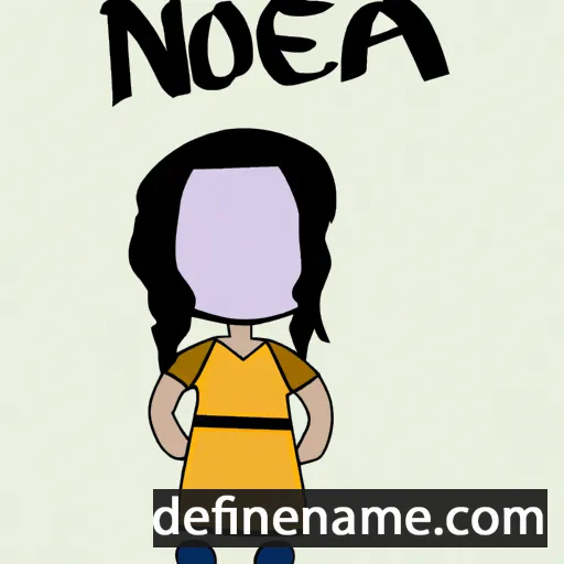 cartoon of the name Nohea