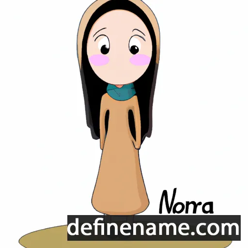 cartoon of the name Nooria