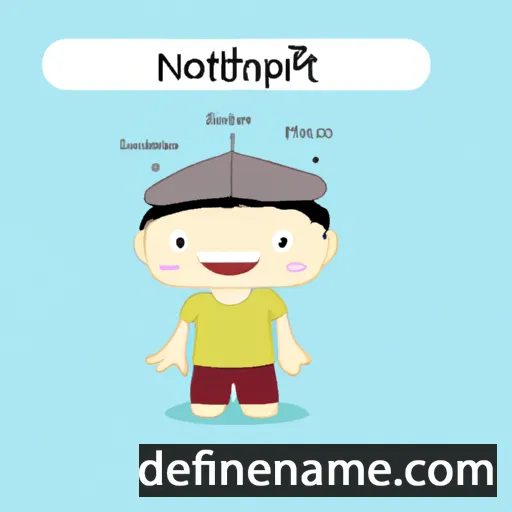 cartoon of the name Nophamat