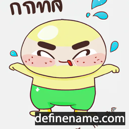 cartoon of the name Noppamat