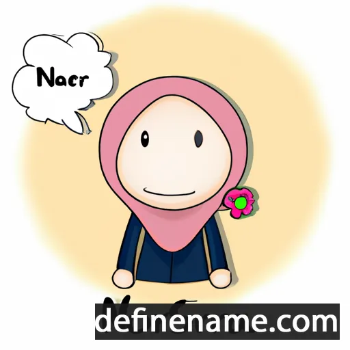 cartoon of the name Noraisah