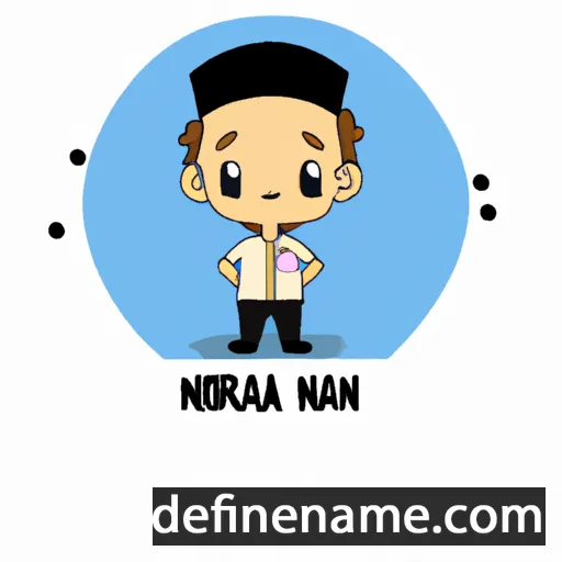 cartoon of the name Norazlan