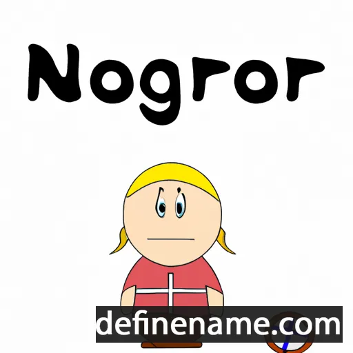 cartoon of the name Norbjørg