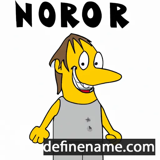 cartoon of the name Norbjørn