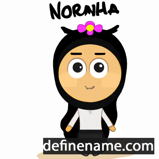 cartoon of the name Norhana