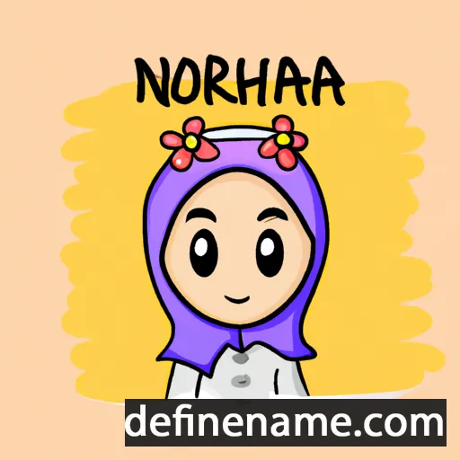 cartoon of the name Norhidayah