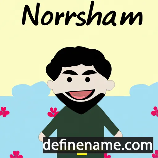 cartoon of the name Norhisham