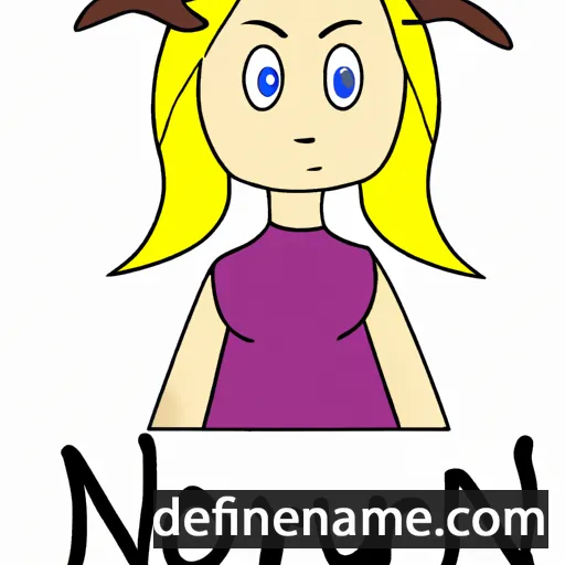 cartoon of the name Norunn