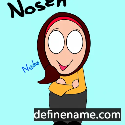 cartoon of the name Nosheen