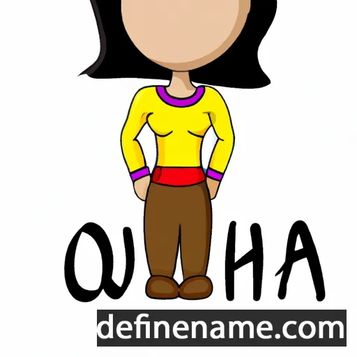 cartoon of the name Nouha